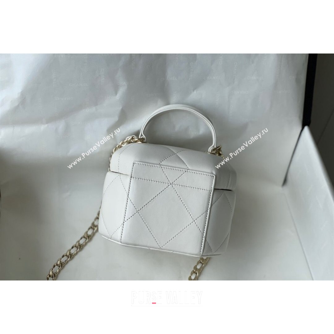 Chanel Lambskin Small Vanity Case AS2630 White 2021 (SM-21082741)