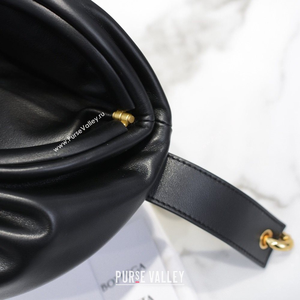 Bottega Veneta The Mini Pouch with Chain Strap Black/Gold 2020 (MS-20121728)