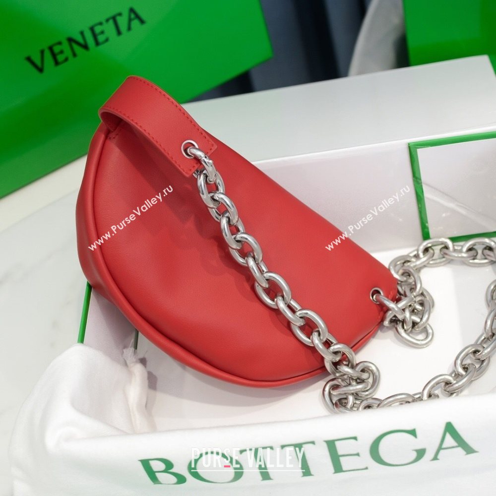 Bottega Veneta The Mini Pouch with Chain Strap Chili Red 2020 (MS-20121729)