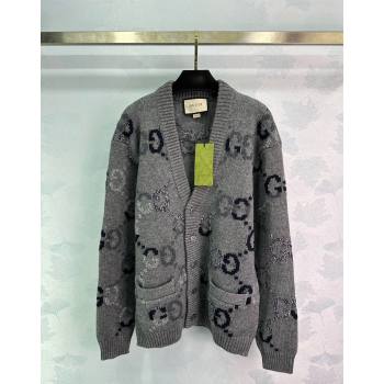 Gucci GG Wool Cardigan G82719 Grey 2024 (Q-24082719)