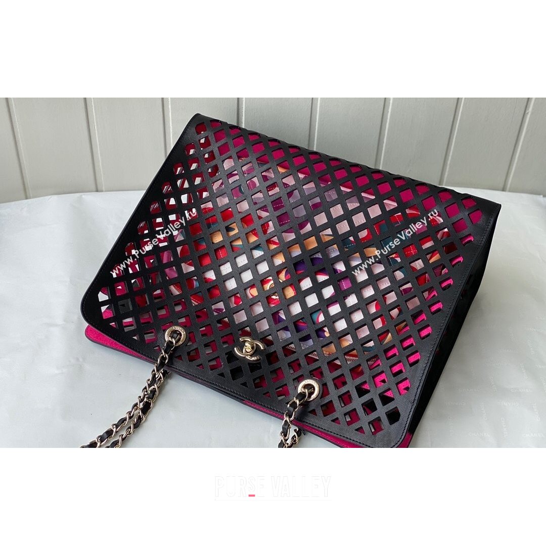 Chanel Cutout Calfskin Shopping Bag AS2377 Black 2021 (SM-21082742)