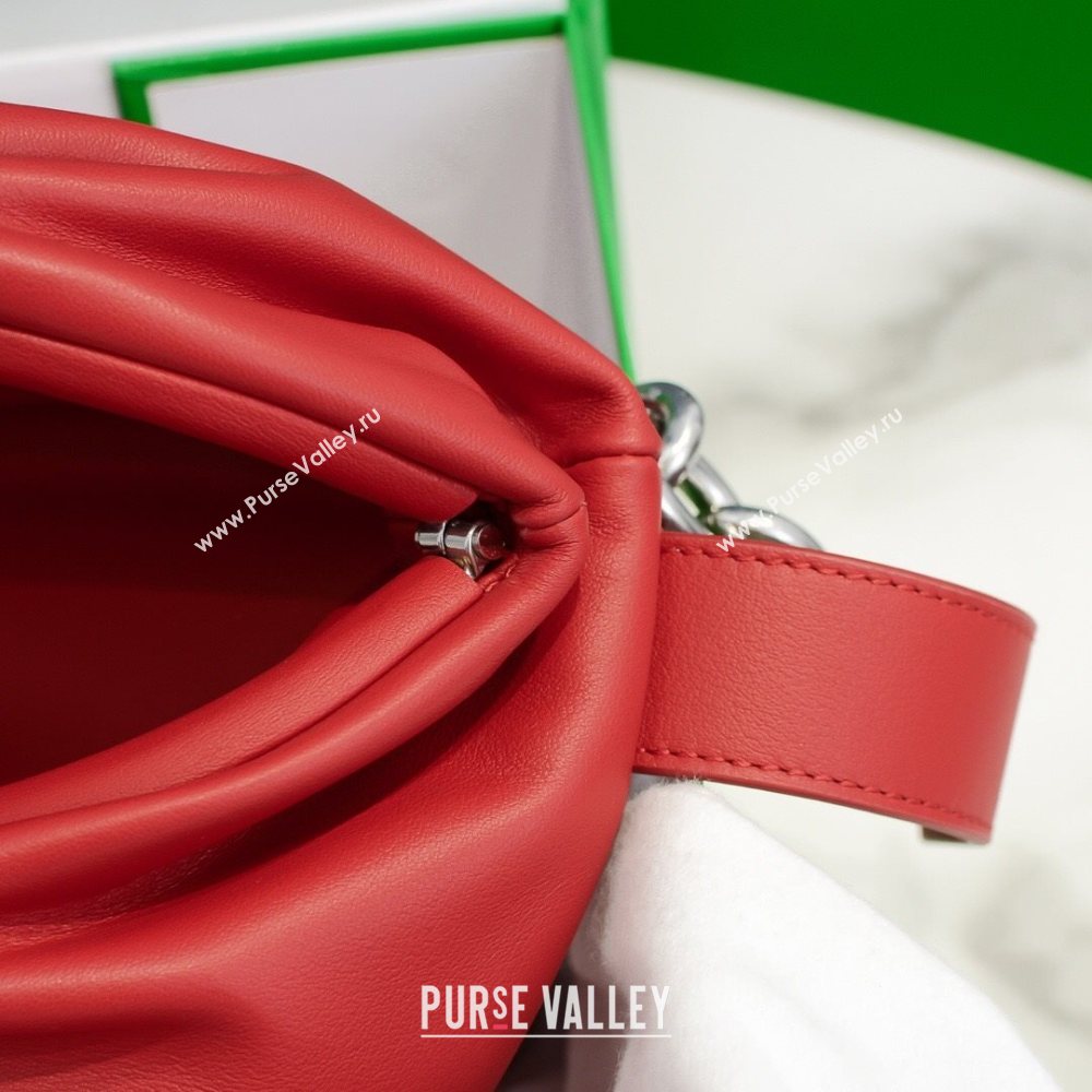 Bottega Veneta The Mini Pouch with Chain Strap Chili Red 2020 (MS-20121729)