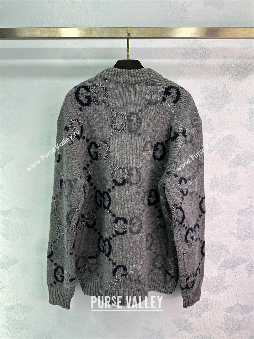 Gucci GG Wool Cardigan G82719 Grey 2024 (Q-24082719)