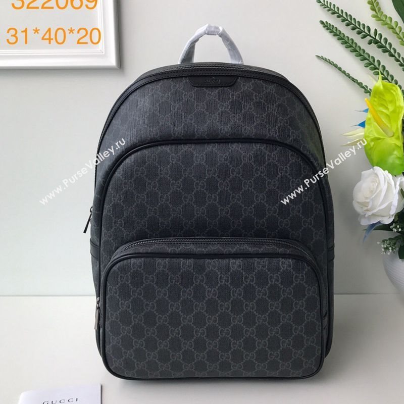 Gucci GG Canvas Backpack 322069 Black 2020 (DLH-20112542)