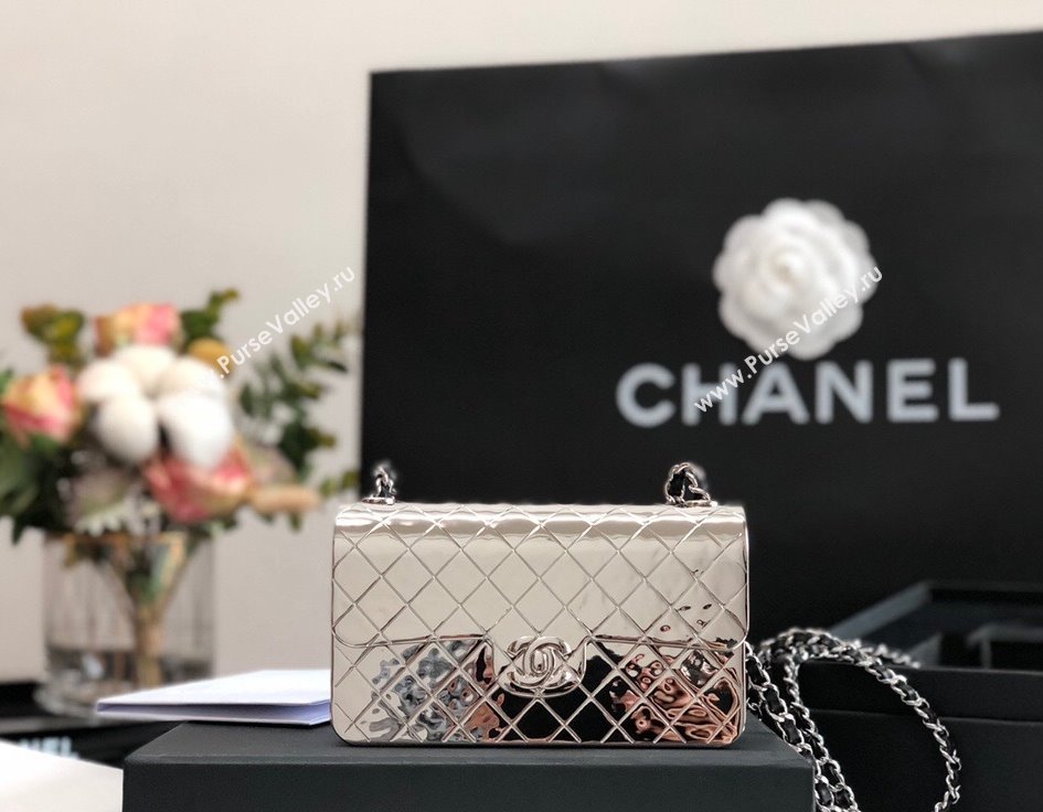 Chanel Metal Mini Evening Bag AS3012 Silver 2022 (JY-22022836)