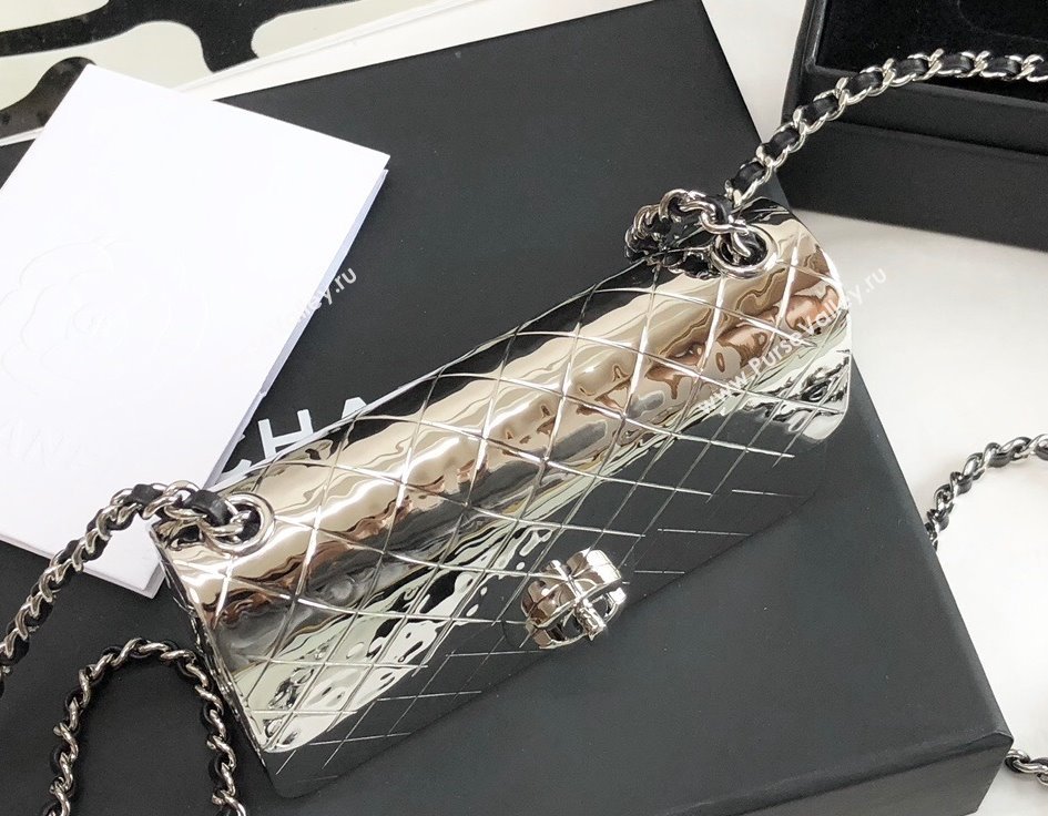 Chanel Metal Mini Evening Bag AS3012 Silver 2022 (JY-22022836)