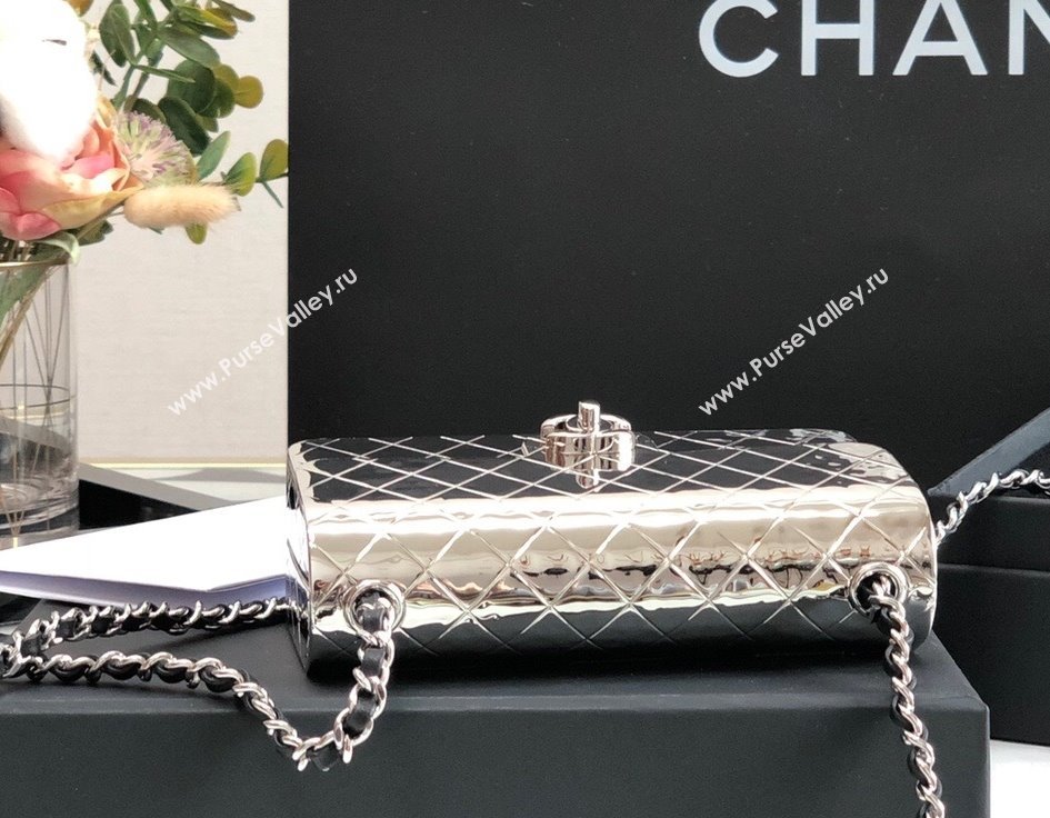 Chanel Metal Mini Evening Bag AS3012 Silver 2022 (JY-22022836)