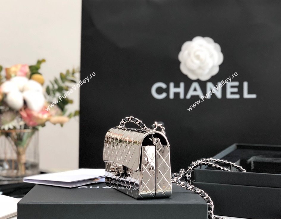 Chanel Metal Mini Evening Bag AS3012 Silver 2022 (JY-22022836)