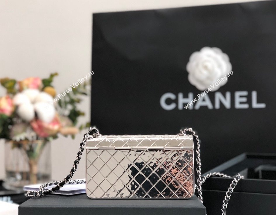 Chanel Metal Mini Evening Bag AS3012 Silver 2022 (JY-22022836)