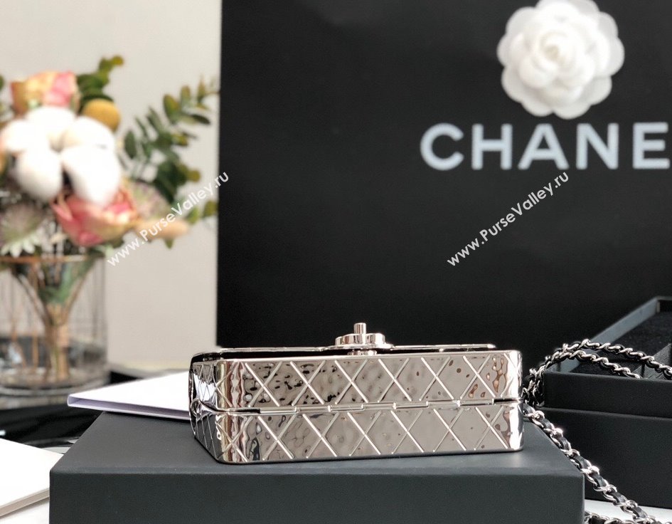 Chanel Metal Mini Evening Bag AS3012 Silver 2022 (JY-22022836)