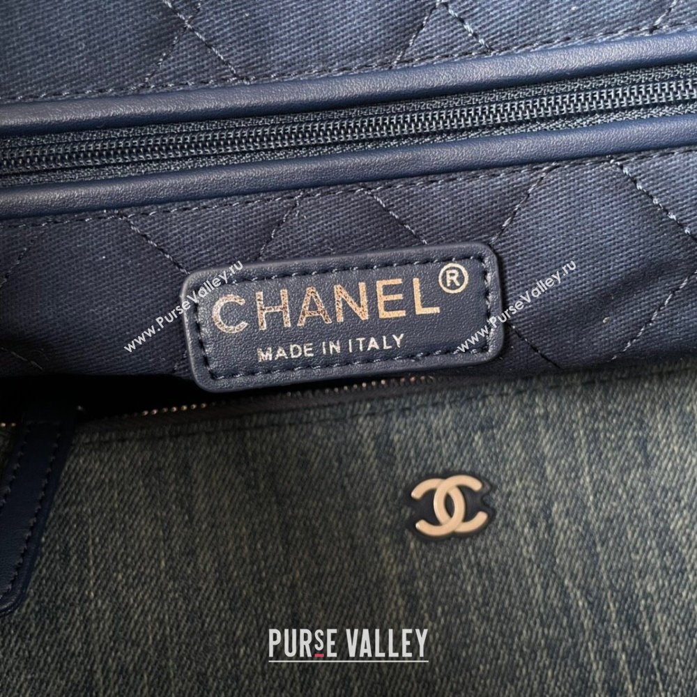 Chanel 22 Handbag in Washed Denim AS3261 Blue 2024 (YEZI-24032213)