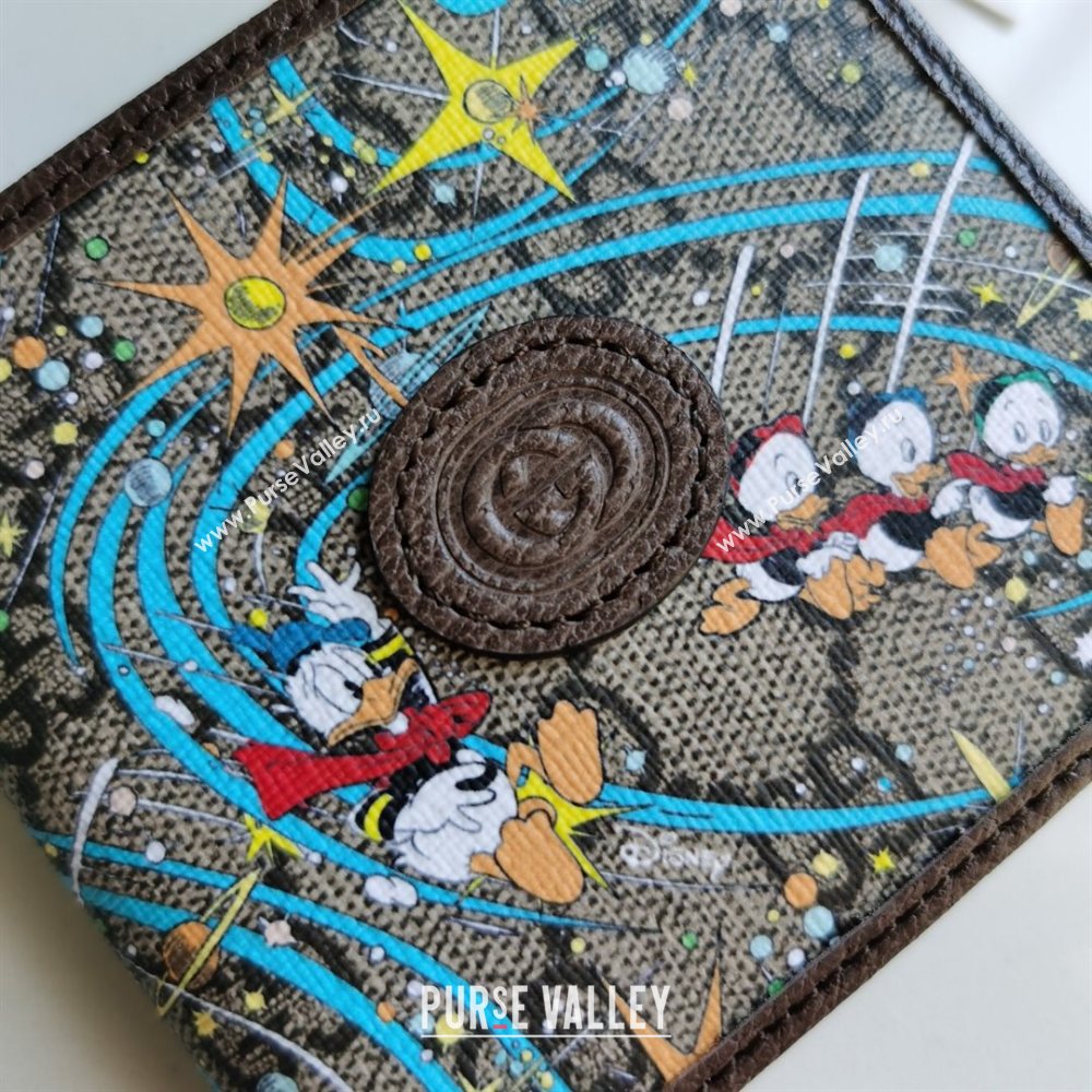 Gucci x Disney Donald Duck GG Canvas Billfold Wallet ‎647937 Beige/Blue 2020 (DLH-20112544)