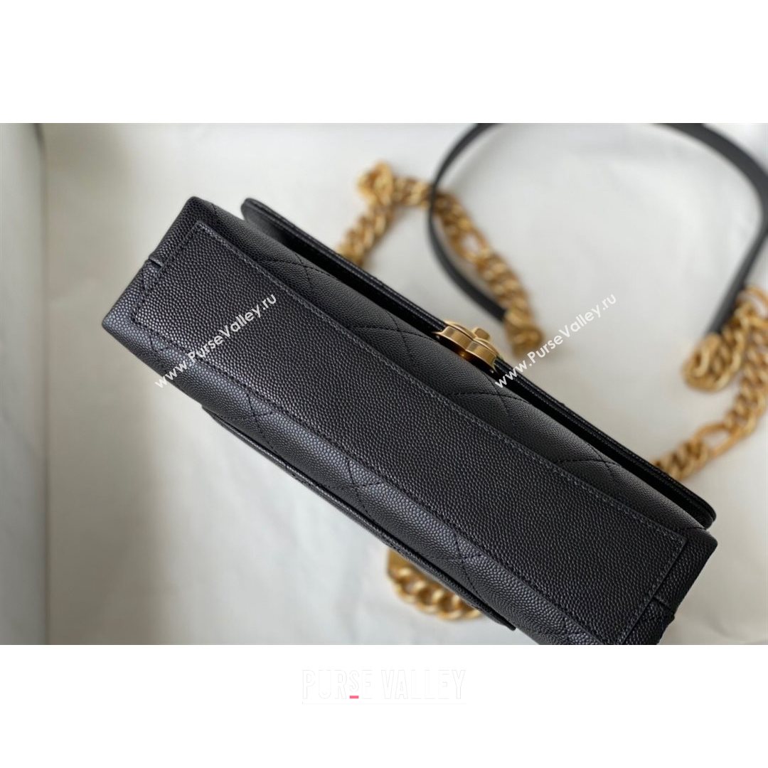 Chanel Grained Calfskin & Gold-Tone Metal Flap Bag AS2764 Black 2021 (SM-21082751)