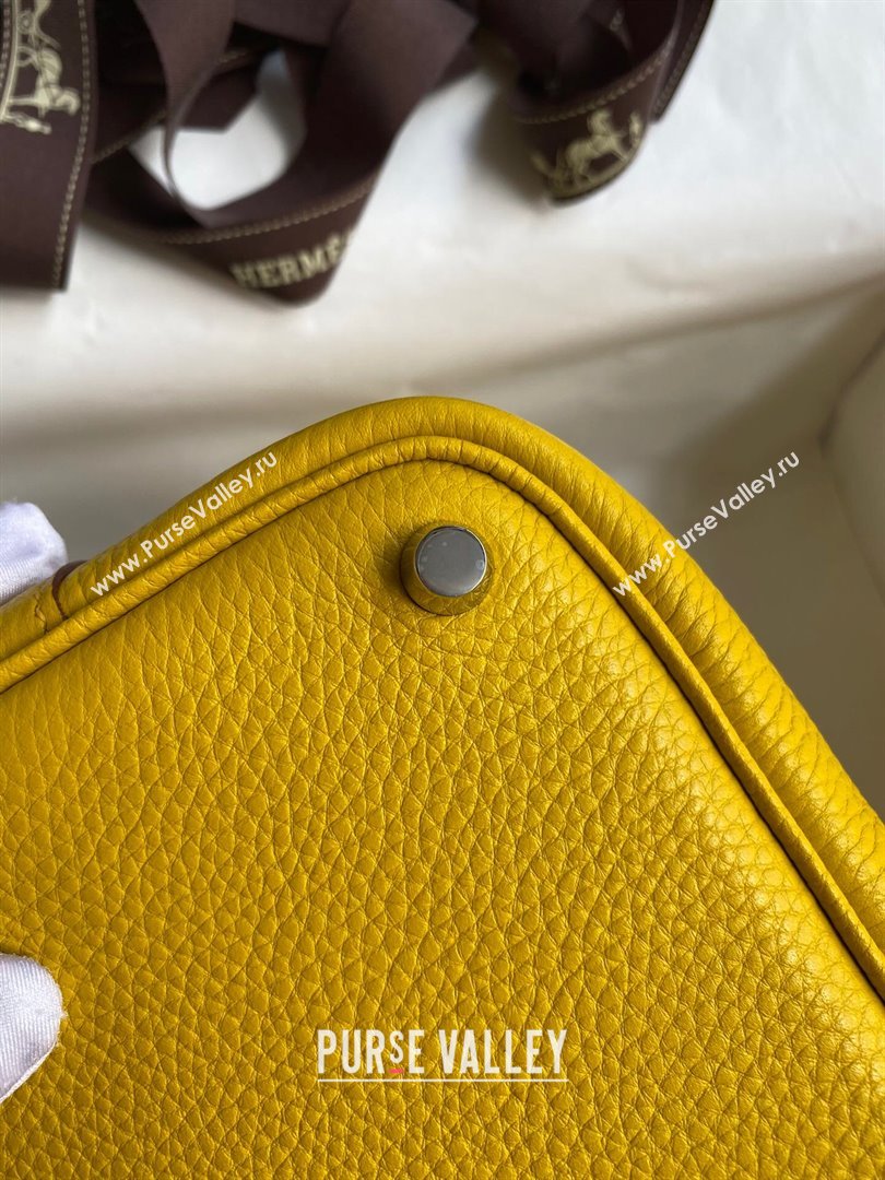 Hermes Picotin Lock Bag 18cm/22cm in Taurillon Clemence Leather Yellow/Silver 2023 (Handmade) (M-23110723)