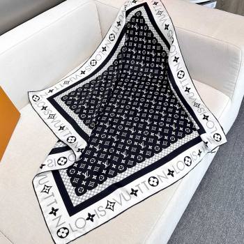 Louis Vuitton Silk Sqaure Scarf 90x90cm LV030438 Black 2025 (A-25030438)