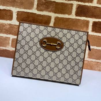 Gucci Horsebit 1955 GG Canvas Pouch 621890 Beige 2020 (DLH-20112548)