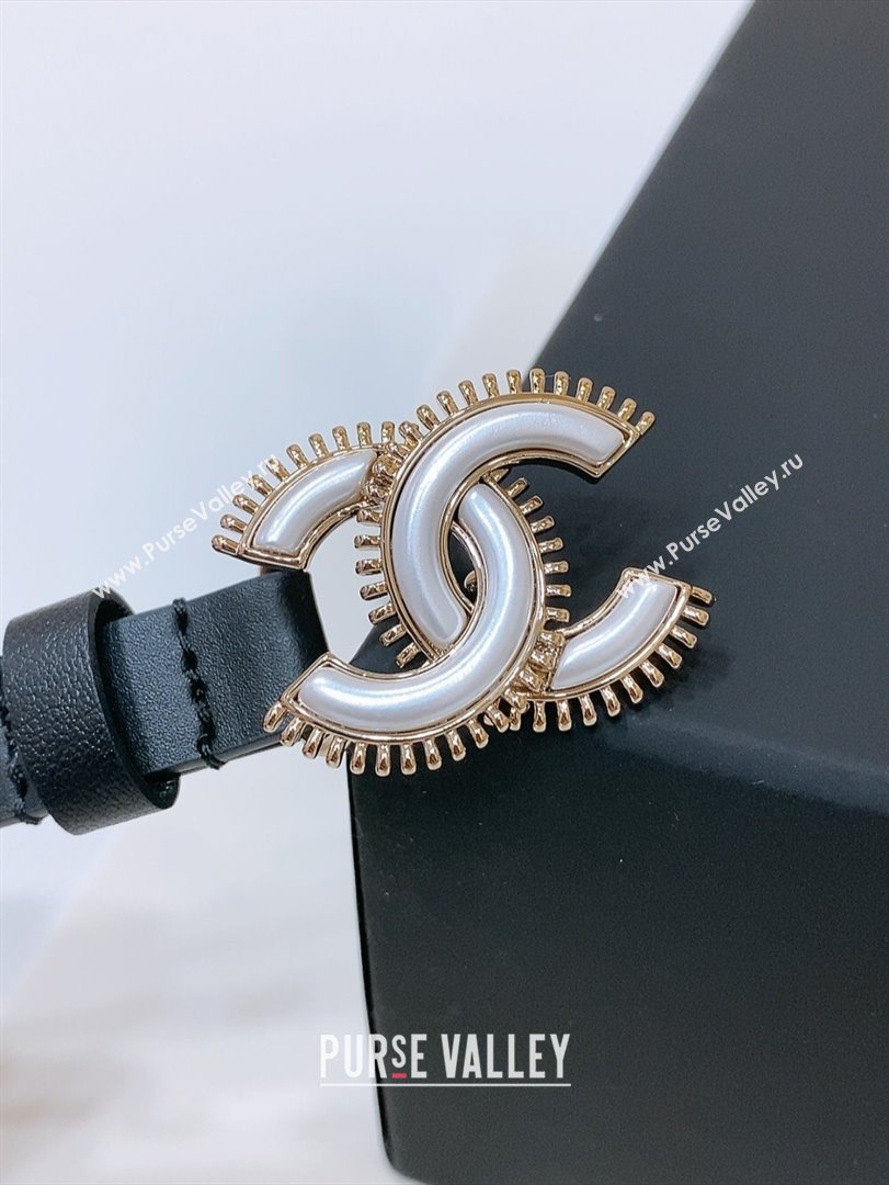 Chanel Calfskin Chain Belt CH122608 Black/Gold 2024 (YANG-24122608)