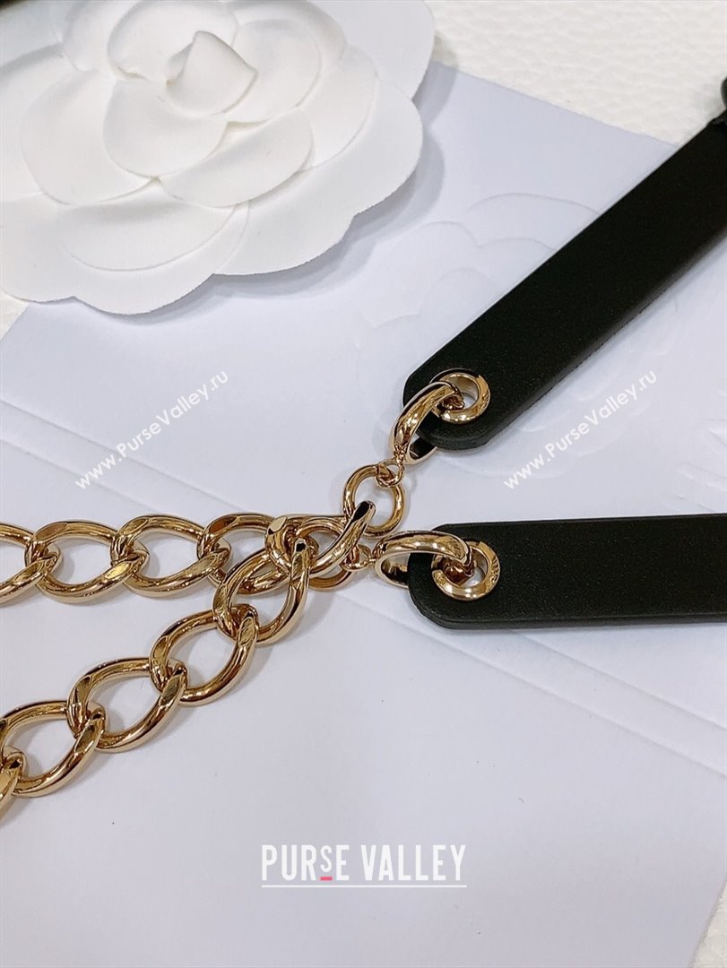 Chanel Calfskin Chain Belt CH122608 Black/Gold 2024 (YANG-24122608)