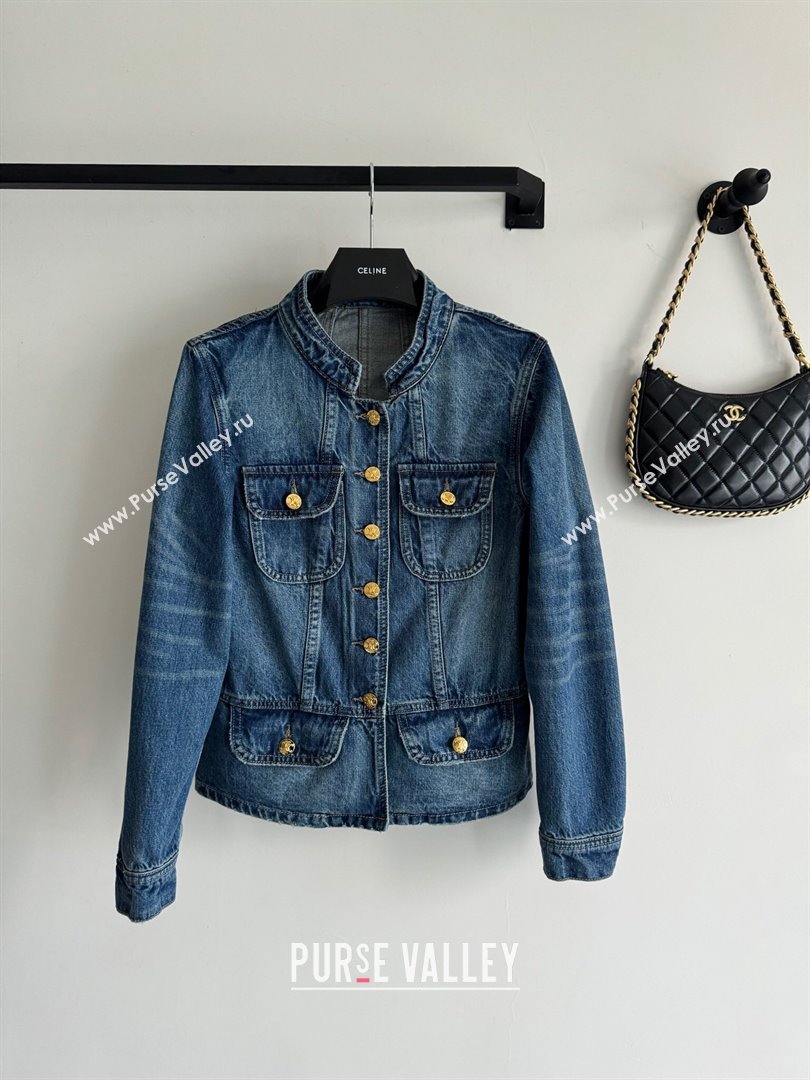 Celine Denim Jacket CH101714 Blue 2024 (Q-24101714)