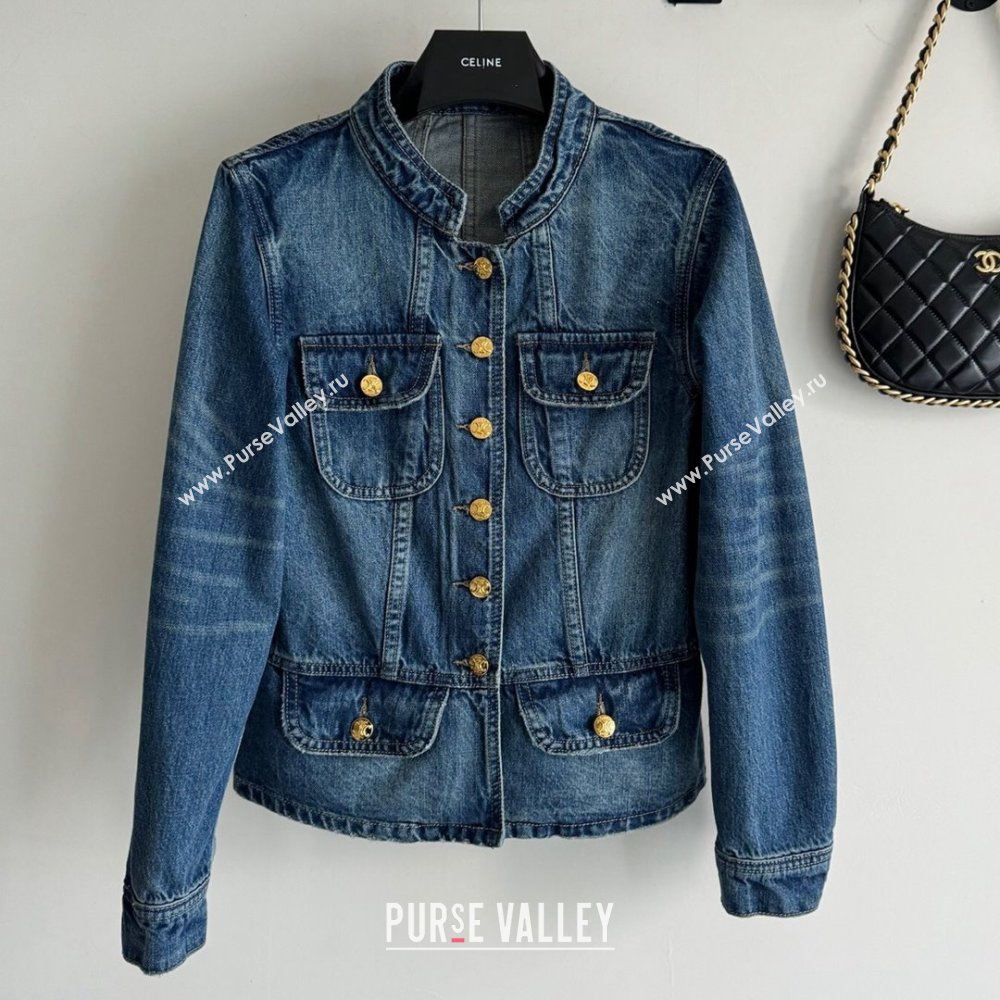 Celine Denim Jacket CH101714 Blue 2024 (Q-24101714)