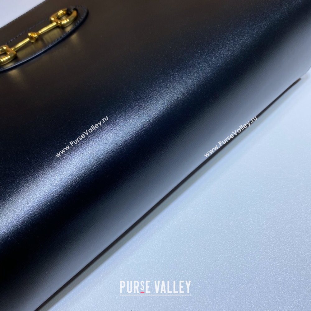 Gucci Horsebit 1955 Leather Pouch 621890 Black 2020 (DLH-20112549)