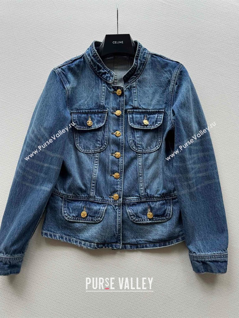 Celine Denim Jacket CH101714 Blue 2024 (Q-24101714)