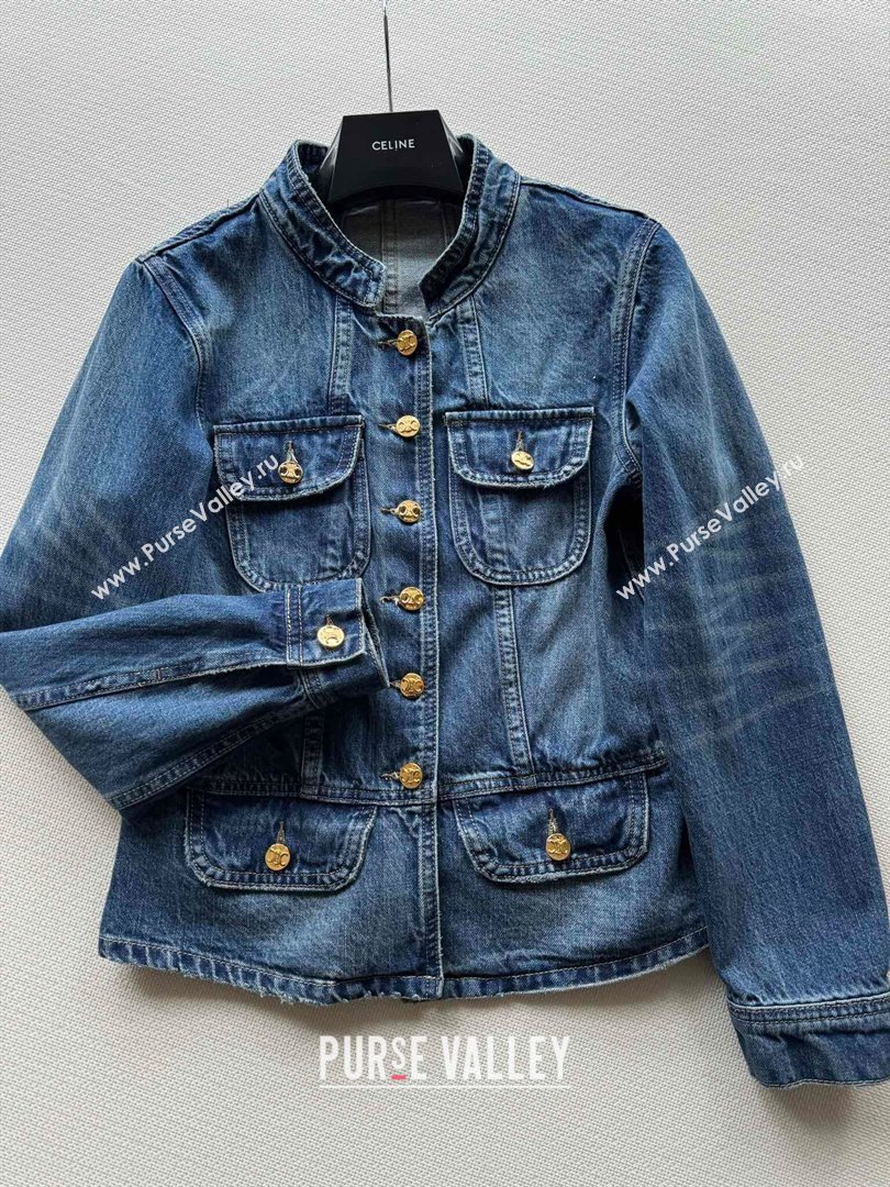 Celine Denim Jacket CH101714 Blue 2024 (Q-24101714)