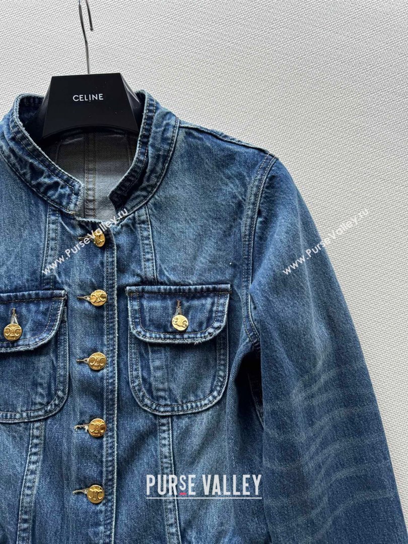 Celine Denim Jacket CH101714 Blue 2024 (Q-24101714)