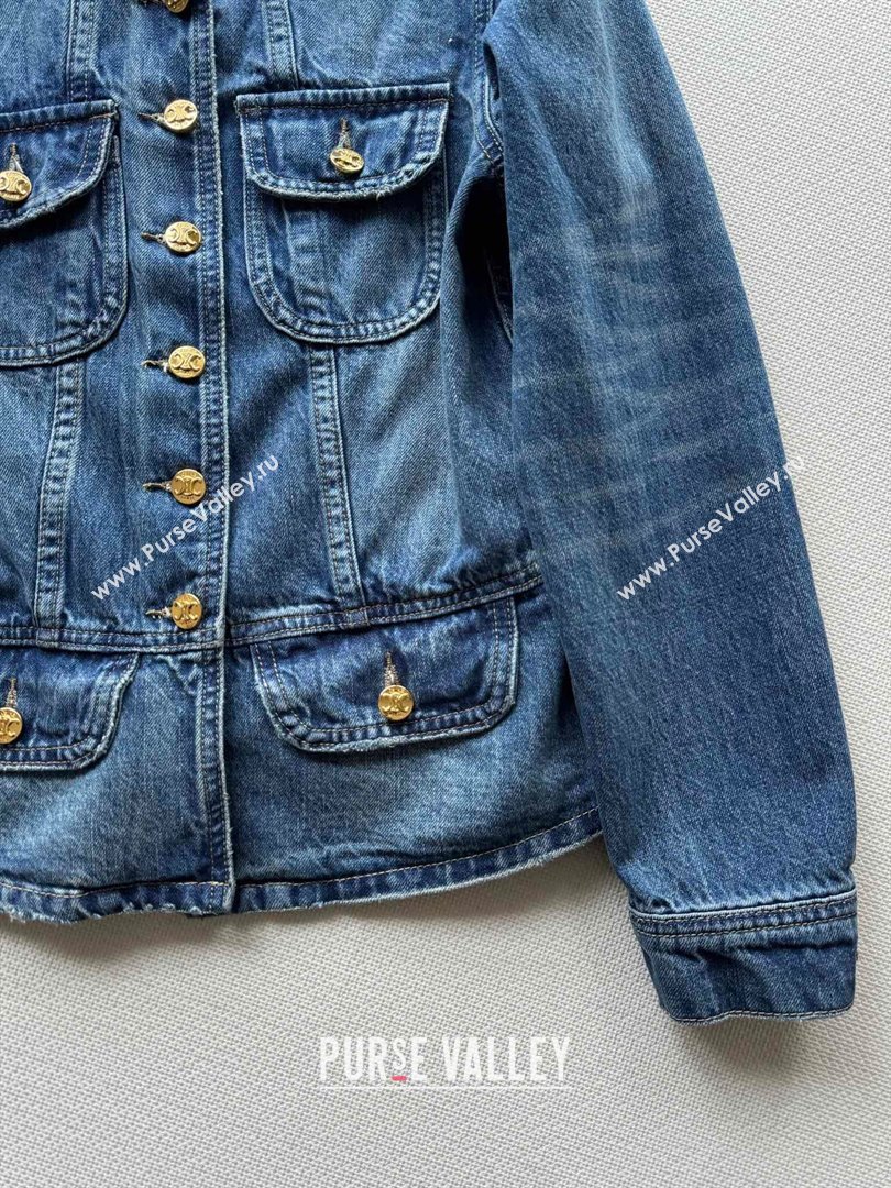 Celine Denim Jacket CH101714 Blue 2024 (Q-24101714)