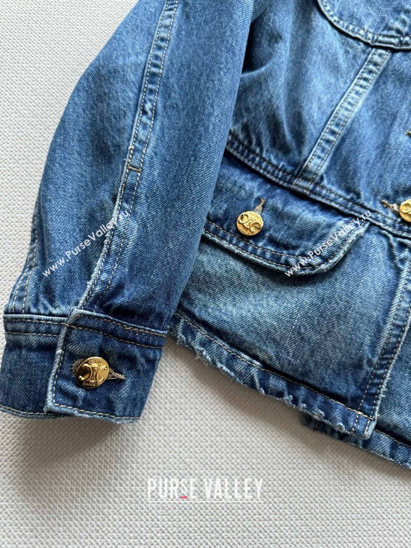 Celine Denim Jacket CH101714 Blue 2024 (Q-24101714)