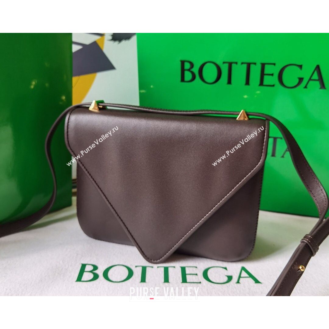 Bottega Veneta Mount Smooth Calfskin Small Chain Envelope Bag Fondant Brown 2021 (WT-21080628)