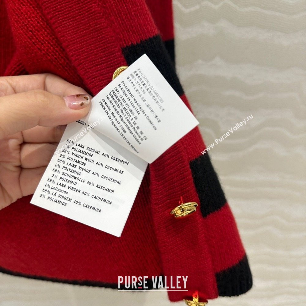 Miu Miu Cashmere Wool Cardigan M101715 Red 2024 (Q-24101715)