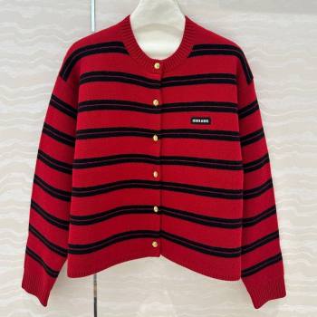 Miu Miu Cashmere Wool Cardigan M101716 Red 2024 (Q-24101716)