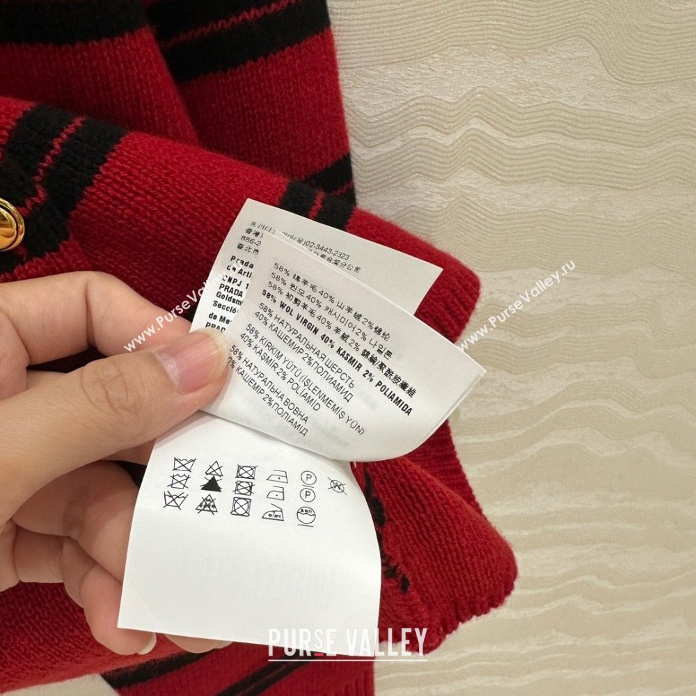 Miu Miu Cashmere Wool Cardigan M101716 Red 2024 (Q-24101716)