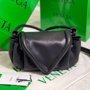 Bottega Veneta Beak Small Lambskin Crossbody Bag Black 2021 (WT-21080630)