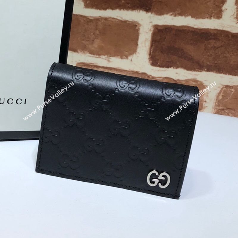 Gucci GG Leather Wallet 522869 Black 2020 (DLH-20112552)