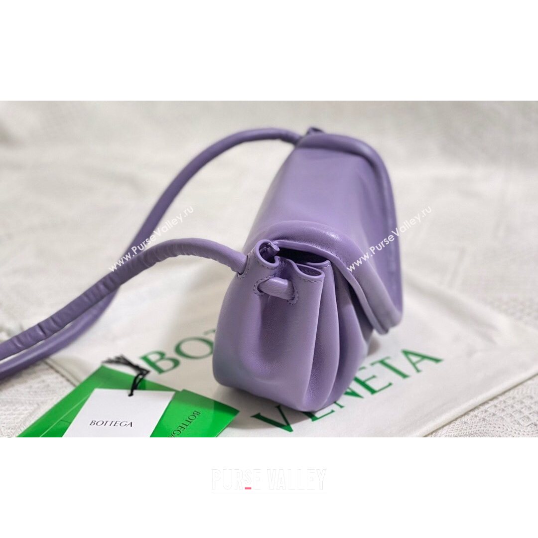 Bottega Veneta Beak Small Lambskin Crossbody Bag Lavender Purple 2021 (WT-21080632)