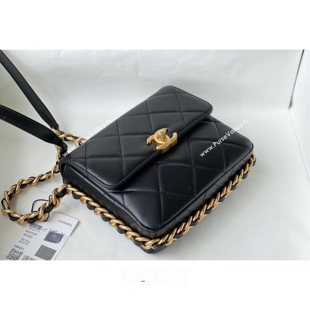 Chanel Calfskin Mini Flap Bag AS2377 Black 2021 (SM-21082759)