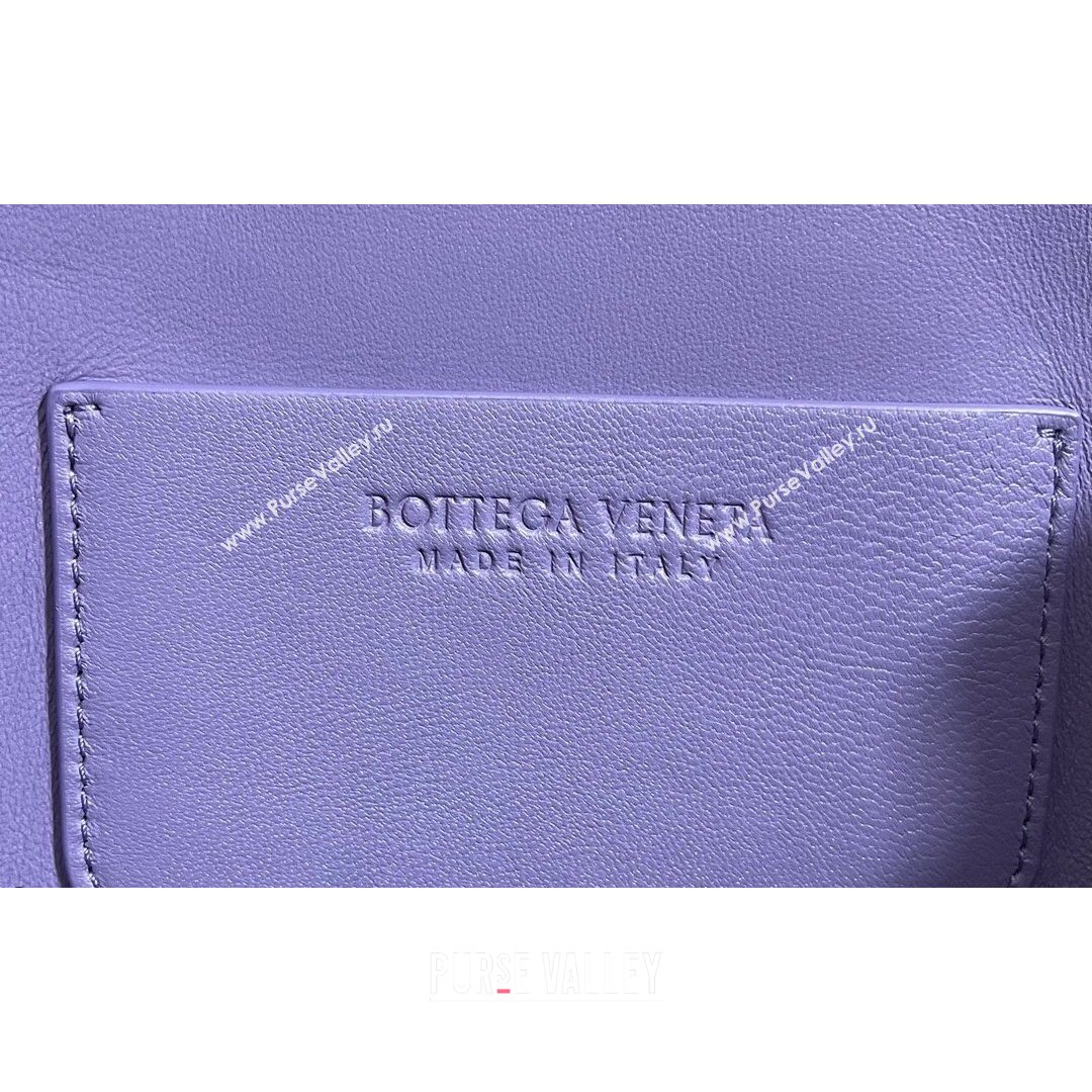 Bottega Veneta Beak Small Lambskin Crossbody Bag Lavender Purple 2021 (WT-21080632)