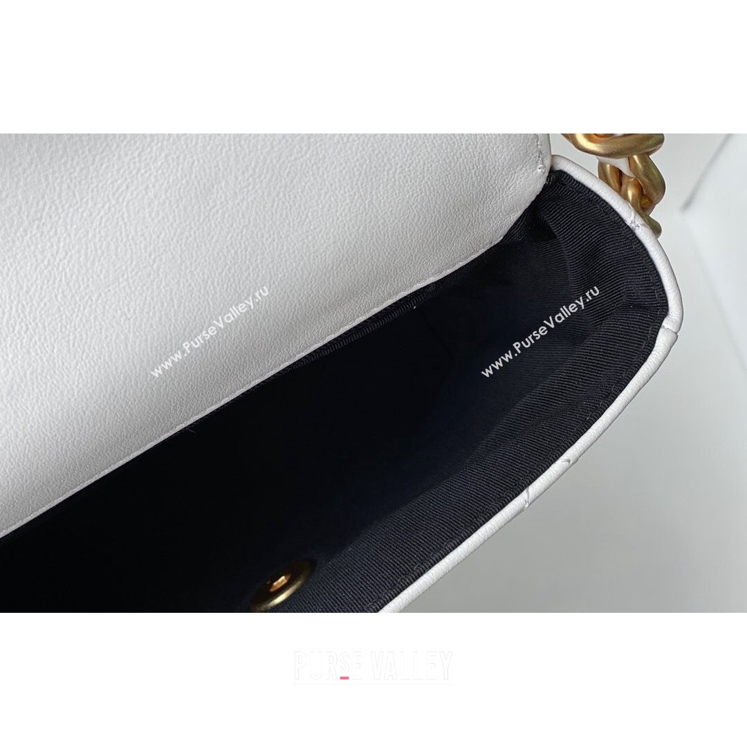 Chanel Calfskin Mini Flap Bag AS2377 White 2021 (SM-21082758)