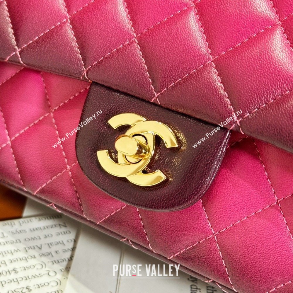 Chanel Quilted Lambskin Mini Classic Flap Bag Rosy 2024 (YEZI-24032220)