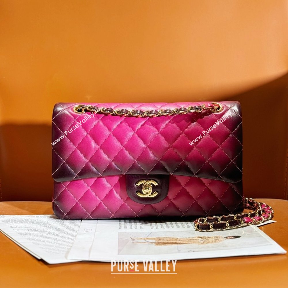 Chanel Quilted Lambskin Medium Classic Flap Bag Rosy 2024 (YEZI-24032221)