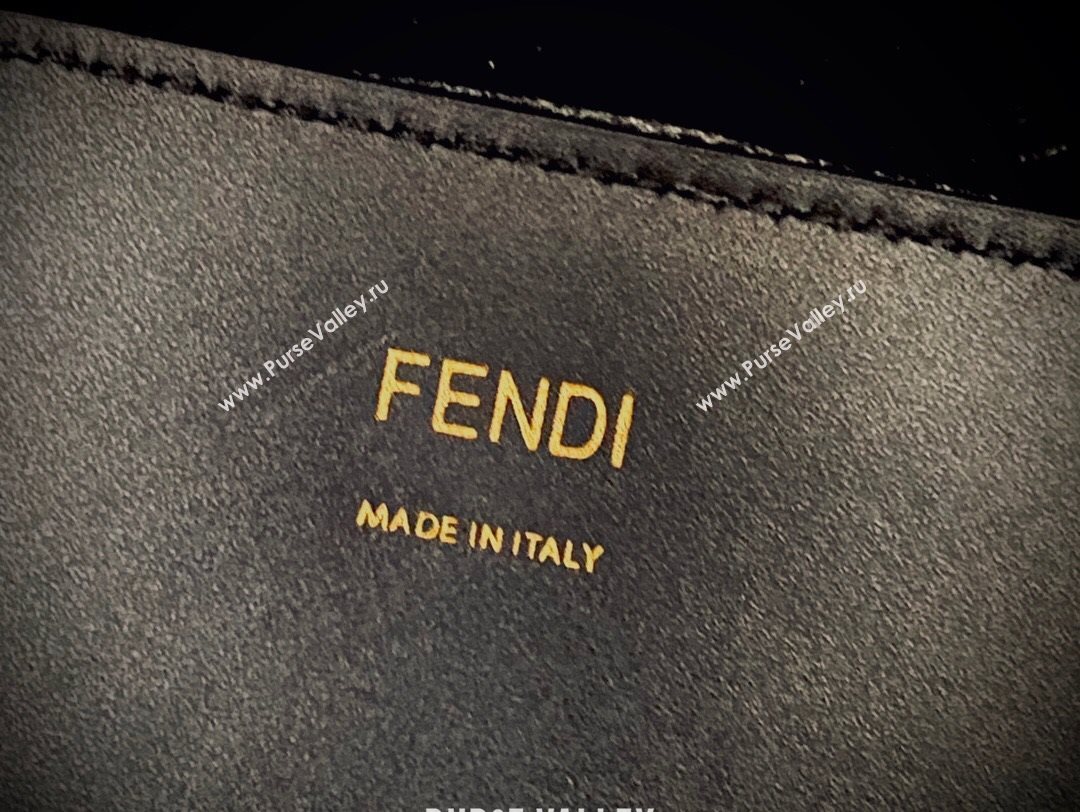 Fendi Sunshine Shopper Leather Tote Bag Black 2020 (AFEI-20112602)