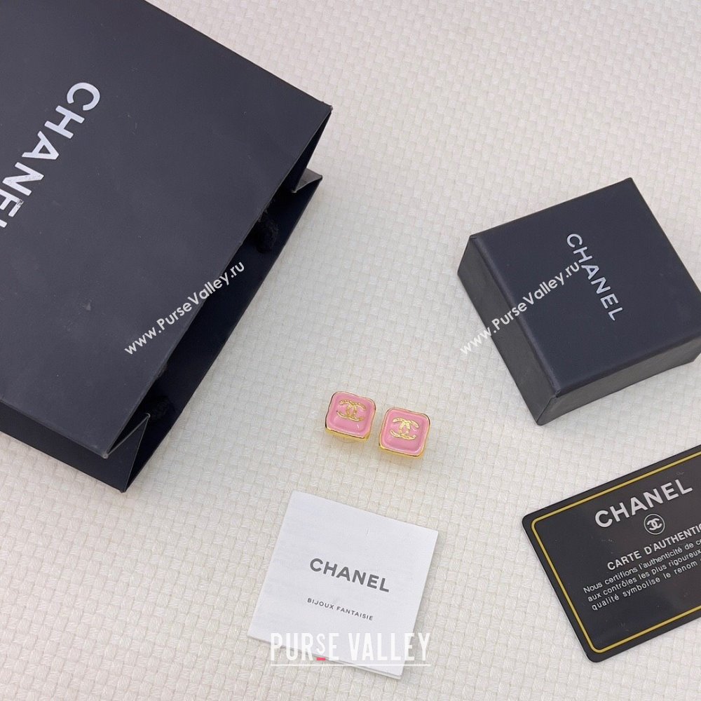 Chanel Stud Earrings CH12503 Pink 2024 (YF-24012503)