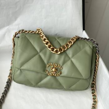 Chanel 19 Lambskin Small Flap Bag AS1160 Olive Green 2021 TOP (SM-21082710)