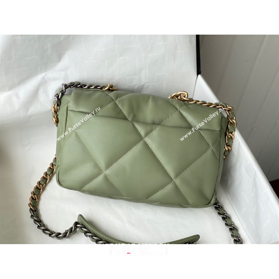 Chanel 19 Lambskin Small Flap Bag AS1160 Olive Green 2021 TOP (SM-21082710)