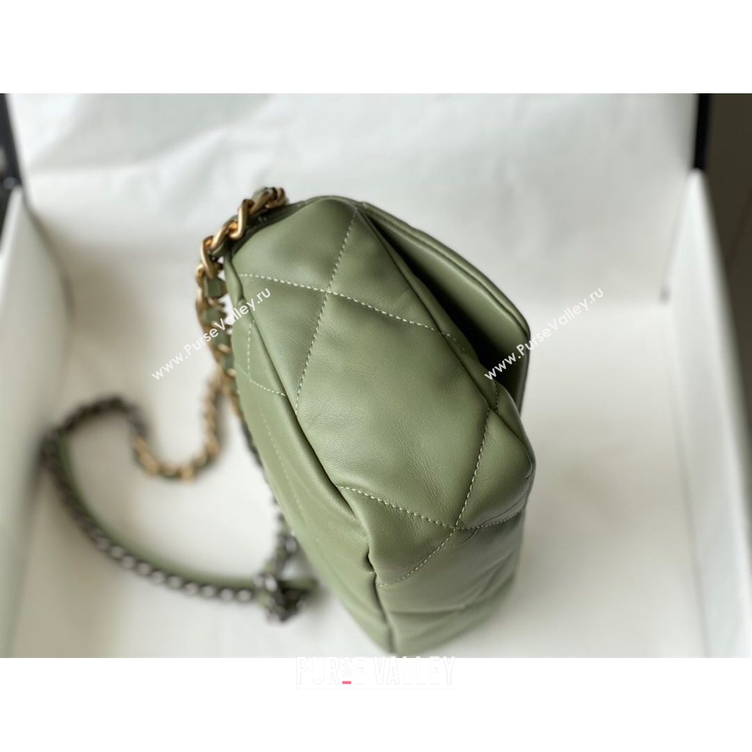 Chanel 19 Lambskin Small Flap Bag AS1160 Olive Green 2021 TOP (SM-21082710)