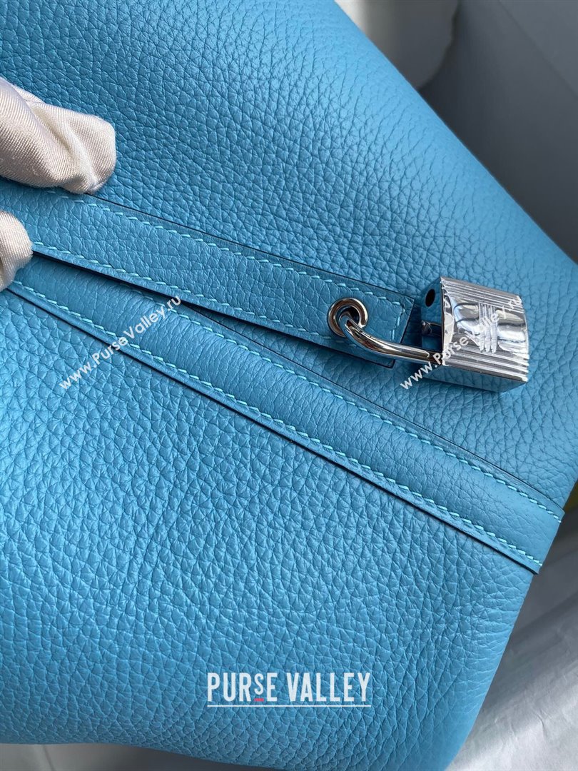 Hermes Picotin Lock Bag 18cm/22cm in Taurillon Clemence Leather North Blue/Silver 2023 (Handmade) (M-23110701)