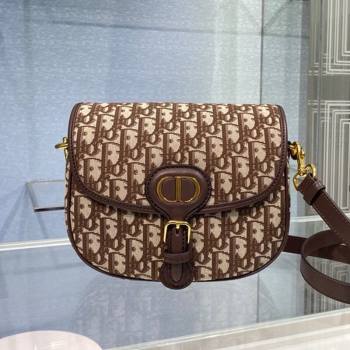 Dior Medium Bobby Shoulder Bag in Brown Oblique Canvas 2020 (XXG-20112605)