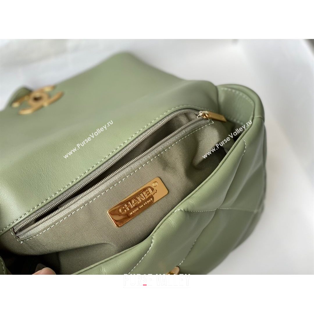 Chanel 19 Lambskin Small Flap Bag AS1160 Olive Green 2021 TOP (SM-21082710)